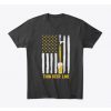 Beer T Shirt with American flag thin beer line